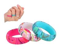 FOMIYES 3pièces Bague Silicone Pour Femme Fine Caoutchouc Bague De Souvenir Pour Activités De Plein Air