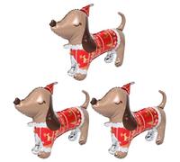 FOMIYES 3pièces Ballons Chiens Aluminium Ballons Chiens pour Fêtes Animaux Anniversaire Décorations pour Garçon Fille