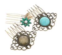 FOMIYES 3pièces Lot De Peignes à Cheveux Rétro Cristal Épingles Latérales Pour Mariée Accessoires De Coiffure Vintage Pour Femmes