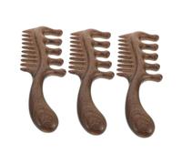 FOMIYES 3pièces Peigne De Massage à Dents Larges Bois Pour Chevelu Corps Démêleur Multifonction