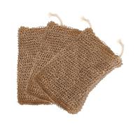 FOMIYES 3pièces Sacs à Artisanaux Jute Pochettes Exfoliantes Pour Mousse Savonneuse Rangement Salle De Bain Lavage Pratique Pour Voyage Et Douche