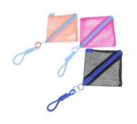 FOMIYES 3pièces Trousse à Maquillage Filet pour Rouge à Lèvres Pochette Portable Zippée de Voyage Mini Pochette de Rangement pour Écouteurs et Maquillage
