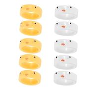 FOMIYES 4 Ensembles Anneaux Décoratifs Pour Femmes Lot De Petits Anneaux Forme De Poules Adorables Pour Doigts Bijoux De Mode Pour Accessoires Quotidiens 10 Pièces * 4