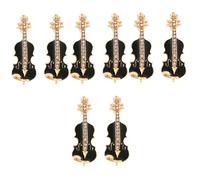 FOMIYES 4 Ensembles Broche Violon Revers À Revers Branché Mode Émail Épingles Décor Broches D'instruments Broche De Violon Pour Les Vêtements Alliage Black 2 Pièces * 4