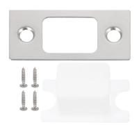 FOMIYES 4 Ensembles Stainless Steel Deadbolt Cover Plates Door Hole Reinforcement Strike Plates With Screws For Enhanced Security