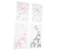FOMIYES 4 Feuilles Strass Autocollants pour Visage Stickers Maquillage avec Perles Formes D'insecte pour Fêtes et Décoration