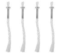 FOMIYES 4 Mèches de Remplacement pour Lampe à Pétrole en Fer et Coton, Porte-mèche pour Lampe à Huile Bouddha, Adaptées pour Éclairage Extérieur Jardin, Terrasse, Porche - Lot de 4 Pièces