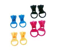 FOMIYES 4 paires Boucles Oreilles Oversized Créatives Forme de Fermeture Éclair Accessoires Mode pour Style Original et Lot de Colorées Jaune Bleu Noir Rose