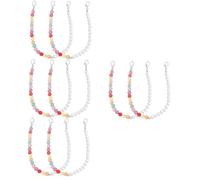 FOMIYES 4 Paires Chaîne de sneaker perle femme bijoux délicat chaînes breloques de chaussures pour baskets charme de chaîne de chaussure chaîne pour chaussures Perles d'imitation