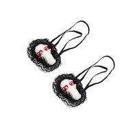 FOMIYES 4 Paires Masque de Pirate Halloween avec Patch Oculaire à Motif Crâne et Confortable Accessoire de Déguisement pour Garçon Fille et Adultes