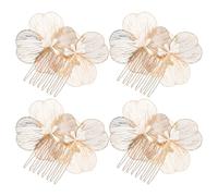 FOMIYES 4 Pièces Accessoires Cheveux Pour Femmes Peigne De Mariage Coiffure De La Mariée Coiffure De Mariée De Mariage Casque De Coiffes De Pour Le Golden