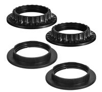 FOMIYES 4 Pièces Anneaux D’abat-jour pour Douilles E27 E26, Noir | Pièces de Rechange en Plastique, Maintien Sûr et Résistance à Chaleur, pour Suspensions et Lampadaires