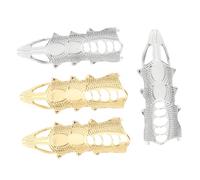 FOMIYES 4 pièces Bague Doigt Vintage Punk Inoxydable Lot de Anneaux Articulés pour Femmes Bijoux Cosplay Halloween Rétro
