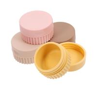 FOMIYES 4 pièces Boîte de Voyage Silicone Pots Compacts Étanches pour Cosmétiques Bijoux Crèmes Petite Trousse Portable