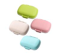 FOMIYES 4 pièces Boîte Portable Compartiments Rangement Étanche Mini Boîte Pilules pour Voyage et Extérieur Organisateur Pratique et Hermétique