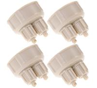 FOMIYES 4 Pièces Bouchon de Bouteille DIY Co2 pour Aquarium Beige en Abs, Sécurisé pour Plantes Aquatiques et Poissons, Système Scellé pour Génération de Dioxyde de Carbone