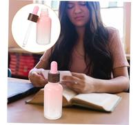 FOMIYES 4 pièces Bouteilles Pipettes Verre pour Huiles Essentielles avec Dégradé Rose et Noir Flacons Compacts et Durables pour Voyage et Dosage