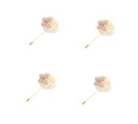 FOMIYES 4 Pièces Boutonnière Mariage Homme avec Rose et Broche Fleur Décorative pour Costume de Marié et Témoins Accessoire Photo Cérémonie