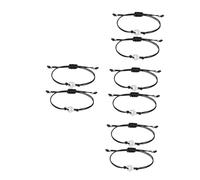 FOMIYES 4 Pièces Bracelet Amitié Ajustable avec Breloque Patte Bracelet Tissé Confortable et pour et Adultes Pensé pour Perte de Chien et Usage