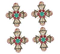 FOMIYES 4 Pièces Broche Broche Émail Mariage De Fleurs Décorations Broches Pour Épingles Vintage Corsage Faire La Fête Mariage Jarretière Ancien De Mariée Seigneur Alliage De Zinc