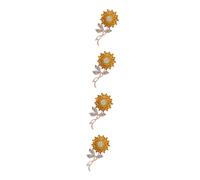 FOMIYES 4 Pièces Broche fleur épingle de tournesol mariage mignon petit insigne de tournesol manteau broche épingle tournesol de broches pince à linge épinglette fille alliage Jaune