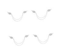 FOMIYES 4 Pièces Broche Homme Ange Chaîne Épingle de Argentée Accessoire Durable pour Costume et Veste