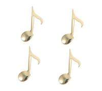 FOMIYES 4 Pièces Broche Note de Musique de Doré pour Hommes et Femmes Accessoire Durable et Élégant pour Costume Sac et Veste Badge Musical