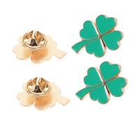 FOMIYES 4 pièces Broche Quatre Émaillée Lot de Pins Décoratifs pour Hommes et Femmes Accessoire pour Fête de Saint Patrick et Tenue