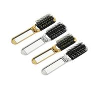 FOMIYES 4 pièces Brosse à Cheveux Pliante Compacte avec Miroir Brosse de Massage et Démêlage Petite Portable pour Femmes et Hommes