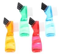 FOMIYES 4 pièces Brosses Mini Double-face pour Prothèses Dentaires Nettoyage Portable Poils Fins Durables Multicolores Soin Oral Pratique