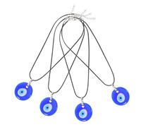 FOMIYES 4 Pièces Collier Œil Bleu Verre Pendentif Protection pour Hommes et Femmes Accessoire Unique et Polyvalent avec Charme Maléfique