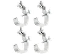 FOMIYES 4 Pièces Crochets Serrage pour Projecteurs de Scène, Pinces Légères en Aluminium, Support d'Éclairage pour Mariage et Spectacles