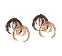 FOMIYES 4 Pièces frange de postiche perruques synthétique mixix applique clipper pince à cheveux frange clip de fausse frange clip femme en frange Fil haute température