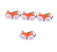 FOMIYES 4 Pièces Masque pour les yeux de renard Couverture faire la fête dormeur oeil pour dormir patch yeux Masque de sommeil adorable masque de sommeil mignon chiffon