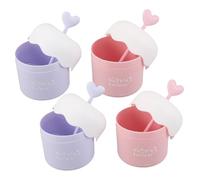 FOMIYES 4 pièces Mousseur Visage Manuel Portable Instantané Distributeur de Mousse Nettoyante pour Soin Facial Voyage et Maison Bleu et Rose