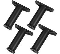 FOMIYES 4 Pièces Pied de Lit Réglable en Acier Plastique Noir, Support Central de Cadre de Lit Facile à Installer et Retirer pour Meubles Modulables Couleur Aléatoire