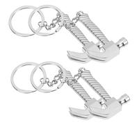 FOMIYES 4 pièces Porte-clés Marteau Mini Métal Décoratif Anneau Porte Clef Outil Original Fête Scolaire