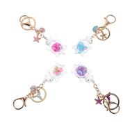 FOMIYES 4 Pièces Porte-clés Tortue avec Sequins Lumineux Pendentifs Tortue Miniatures pour Sacs Sacs à Dos et Porte-clés Accessoires Animaux Adorables et Fonctionnels