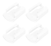 FOMIYES 4 Pièces Support Mural Adhésif pour Télécommande, Plastique Blanc | Organisateur Auto-adhésif, pour Climatisation et Petits Objets, Salon ou Bureau, Installation Murale