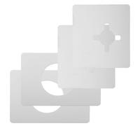 FOMIYES 4 Plaques de Réparation de Serrure de Porte en Acier Inoxydable Plaques de Recouvrement du Trou de Porte Supports de Fixation pour Poignées Kit de Renforcement et Extérieures