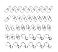 FOMIYES 40 Fermoirs en Alliage Tibétain Forme S Connecteurs Bijoux Vintage Accessoires Création Bracelets Colliers Style Rétro Couleur Argenté Antique Pack 40 Pièces