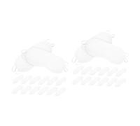 FOMIYES 40 Pcs Masque Pour Les Yeux Jetable Cache-Œil Pour Adultes Masque Pour Les Yeux De Sommeil Masque Pour Les Yeux Vierges Bandeaux Pour La Nuit Ombre À Paupières Blanc Polyester