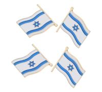 FOMIYES 4pièces Broches Drapeau Israélien Métal Lot pour Vêtements Chapeaux et Accessoires Mode Insigne Souvenirs Israéliens Bijoux Revers de Veste