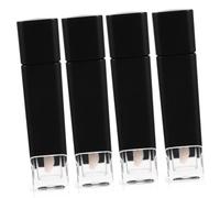 FOMIYES 4pièces Lot De Tubes De Gloss Rechargeables Plastique Compacts Et Légers Base Transparente Pour Identifier Les Couleurs Rapidement Créez Vos à Lèvres Personnalisés