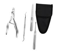 FOMIYES 4pièces Outils De Manucure Coupe-ongles Pince à Cuticules à Ongles Avec Organisateur à Domicile Ou Salon