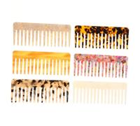 FOMIYES 4pièces Peignes Cheveux Acétate Antistatiques Coiffage Démêlant Large Dents Pour Domicile Et Salon Léger Sans Burr Pour Cheveux Épais Bouclés Et Ondulés Ergonomique Et Sécurisés