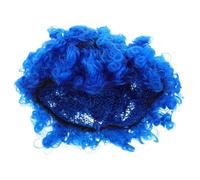 FOMIYES 4pièces Perruque De Clown Bleue Bouclée Set De Perruques Afro Disco Accessoires De Déguisement Pour Halloween Carnaval Cosplay