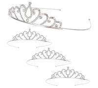 FOMIYES 4pièces Serre-tête Couronne Princesse Fille Set pour Accessoire de Fête Anniversaire et Cosplay Garçon Fille avec Strass