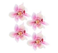 FOMIYES 4pièces Set De Pinces à Cheveux Fleuries Style Bohème Hawaïen Orchidées Artificielles Barrettes Pour Accessoires De Coiffure De Plage Vacances