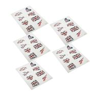 FOMIYES 5 ensembles Stickers Visage Décoratifs Temporaires Pratiques Accessoire Fans Football Drapeau Royaume-uni